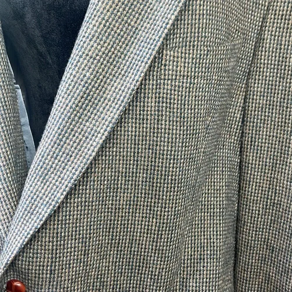 JD Christopher Lambswool Blend Sports Coat 48L W/Elbow Pads and‎ Leather Buttons